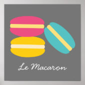 French theme Le Macaron cute cake Poster (Vorne)