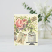 French Theme Vintag Paris Postcard Postkarte (Stehend Vorderseite)