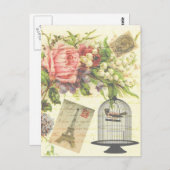 French Theme Vintag Paris Postcard Postkarte (Vorne/Hinten)