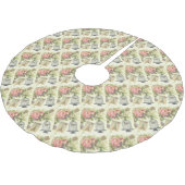 French Theme Vintag Paris Weihnachtsbaumrock Polyester Weihnachtsbaumdecke (Schrägansicht)