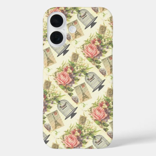 French Theme Vintage Paris Case-Mate iPhone Hülle (Rückseite)