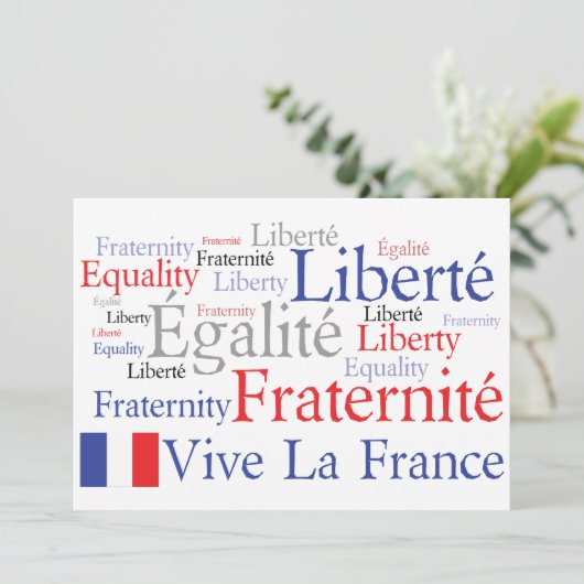 French Themed Event - Französisch-Amerikanische Fr Einladung (Stehend Vorderseite)