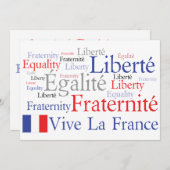 French Themed Event - Französisch-Amerikanische Fr Einladung (Vorne/Hinten)