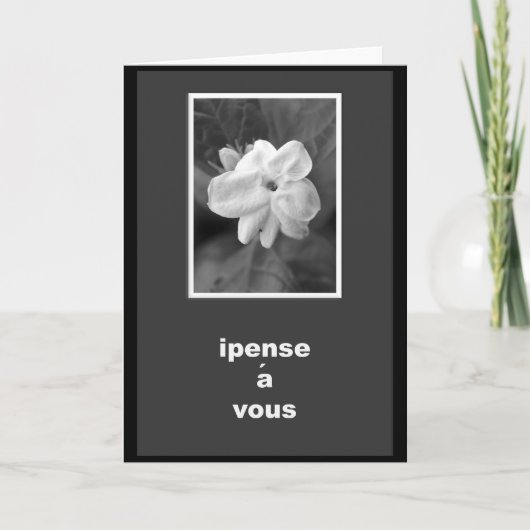 French Thinking Of You Card Karte (Vorderseite)