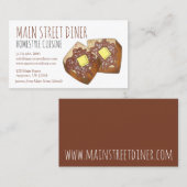 French Toast Cook Caterer Diner Restaurant Feinsch Visitenkarte (Vorne/Hinten)