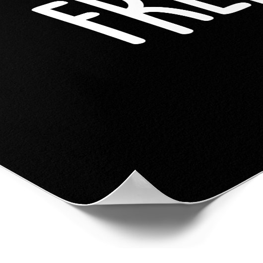 French Toast Funny Bread Pun DArk BG Poster (Ecke)