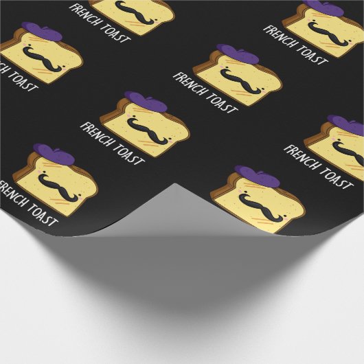 French Toast Funny Brot Pub Dark BG Geschenkpapier (Ecke)