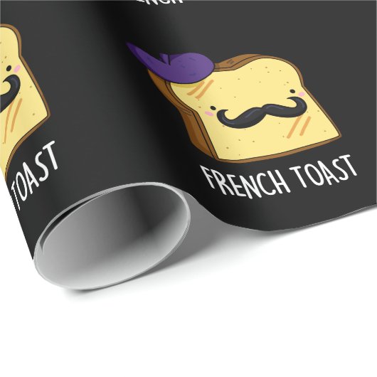 French Toast Funny Brot Pub Dark BG Geschenkpapier (Rolleneckpunkt)