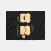 French Toast Funny Pun Novelty Fleecedecke (Vorderseite (Horizontal))