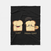 French Toast Funny Pun Novelty Fleecedecke (Vorderseite)