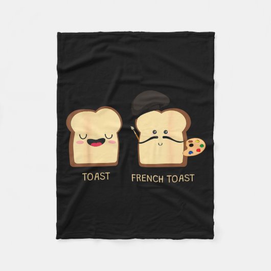 French Toast Funny Pun Novelty Fleecedecke (Vorderseite)