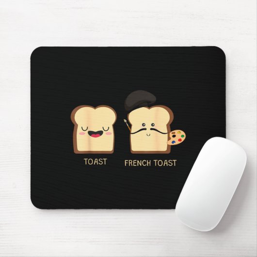 French Toast Funny Pun Novelty Mousepad (Mit Mouse)