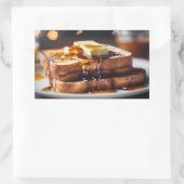 French Toast With Butter & Syrup Rechteckiger Aufkleber (Tasche)