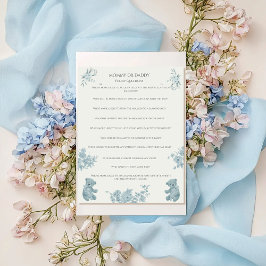 French Toile Bear and Bunny Baby Shooting Game