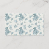 French Toile Bear und Bunny Baby Dusche Begleitkarte (Rückseite)