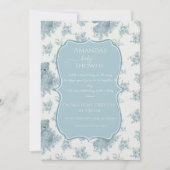 French Toile Bear und Bunny Baby Dusche Einladung (Vorderseite)