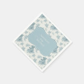 French Toile Bear und Bunny Baby Dusche Serviette (Ecke)