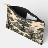 French Toile - Black Design on Cream Zubehörtasche (Offen)