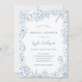 FRENCH TOILE Bridal Dusche Einladung (Vorderseite)