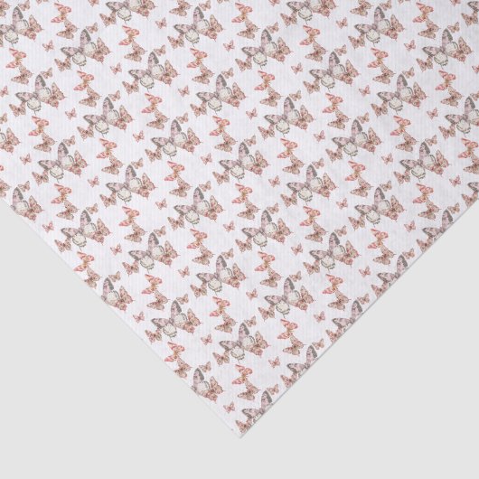 French Toile Butterfys Seidenpapier (Ausschnitt)
