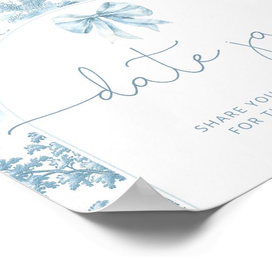 French Toile de jouy datiert Ideen übernachten Poster (Ecke)