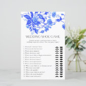 French Toile Floral Wedding Shoe Game Bridal Game (Stehend Vorderseite)