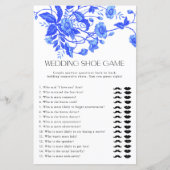 French Toile Floral Wedding Shoe Game Bridal Game (Vorderseite)