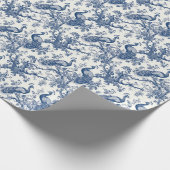 French Toile Peacock Muster Geschenkpapier (Ecke)