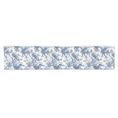 French Toile Peacock Muster Kurzer Tischläufer (Horizontal)