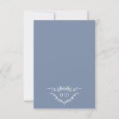 French Victorian Dusty Blue Wedding RSVP  Karte (Rückseite)