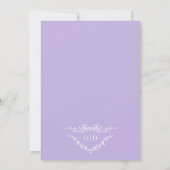 French Victorian Purple Lilac Save the Date (Rückseite)
