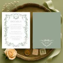 French Victorian Sage Green Wedding Details