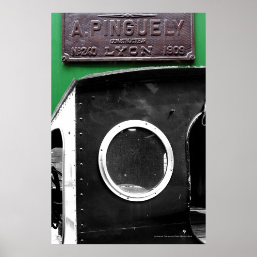 French Vintag Plaque 1909 Steam Motor Poster (Vorne)