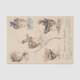 French Vintage Ad Viktorianisch Paris Fashion Shab Seidenpapier