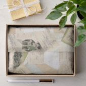 French Vintage Christmas Postcard Collage Seidenpapier (Geschenk)