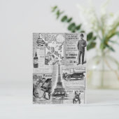 French Vintage Eiffel Postkarte (Stehend Vorderseite)