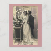 French Vintage Romantic Love Wedding Postkarte (Vorderseite)