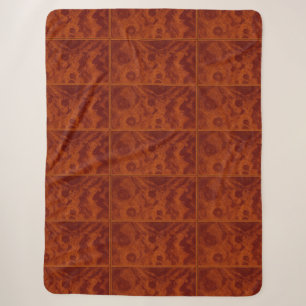 "French Walnut Burl Design" Sherpa Blanket Sherpadecke