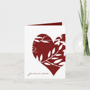French Web Valentine - I Love You (Formal) Feiertagskarte