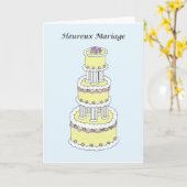 French Wedding Gratulationen Karte (Gelbe Blume)