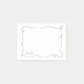 French Whimsical Script Custom Name  Post-it Klebezettel (Vorderseite)