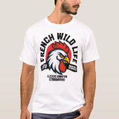 French Wild Life – Eleganter Hahn T-Shirt (Vorderseite)