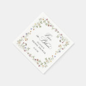 French Wildflower Love in Bloom Bridal Shower Serviette (Ecke)