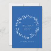 French Wildflower Toile Blue Bridal Shower Einladung (Rückseite)