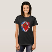 French with Moroccan roots Maroc Flag with France T-Shirt (Vorne ganz)