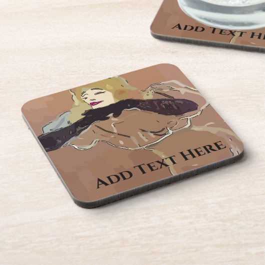 French Woamn Getränkeuntersetzer (Linke Seite)