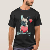 Frenchbulldog mit Heartballon Welten niedlicher Va T-Shirt (Vorderseite)