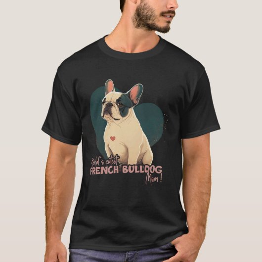 Frenchbulldog mit Herzdekoration Frenchy Dogma T-Shirt (Vorderseite)