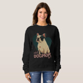 Frenchbulldog With Heartdecoration coolest Dogmom Sweatshirt (Vorne ganz)