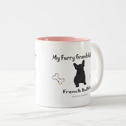 FrenchBulldogBlk Zweifarbige Tasse (VorderseiteRechts)